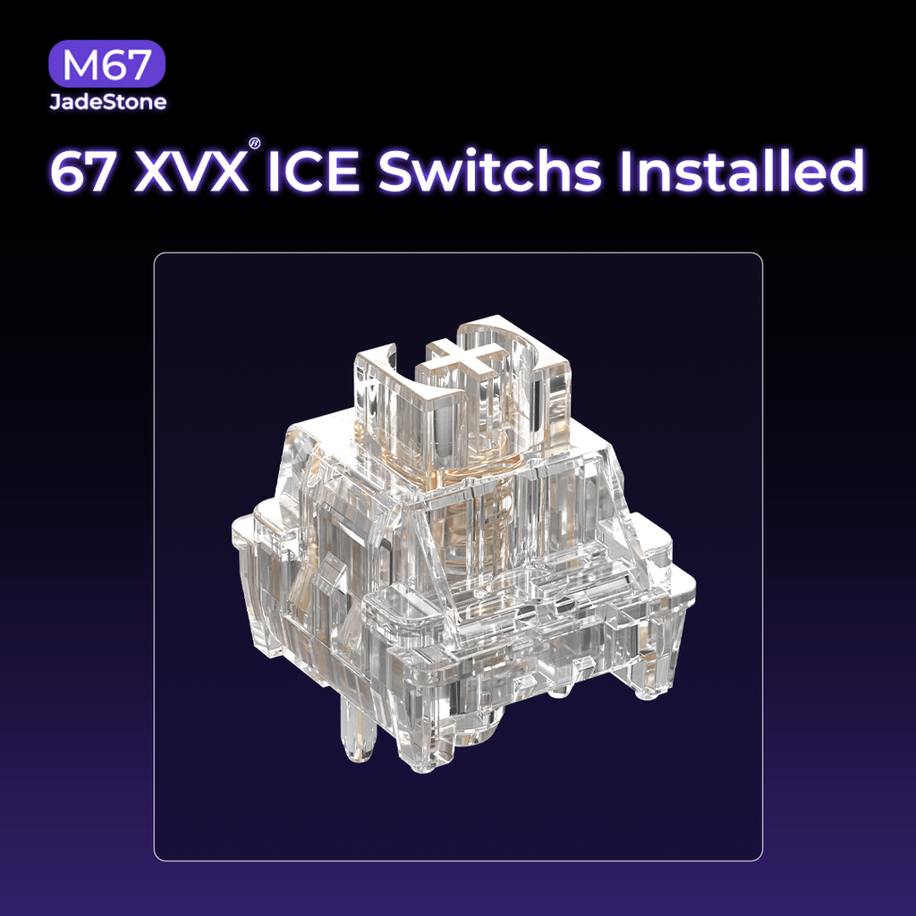 XVX M67 JadeStone VIA Tri-Mode Mechanical Keyboard with IMD-Tech Keycaps (Interstellar Black)
