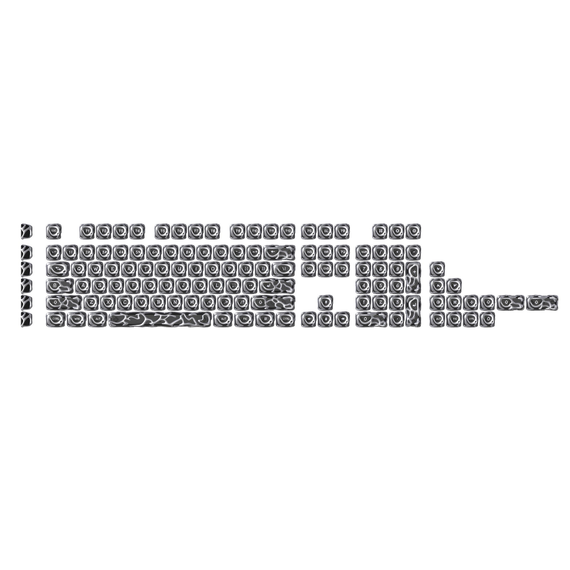 XVX Venom Themed Liquid Metallic ABS+PC Keycap Set
