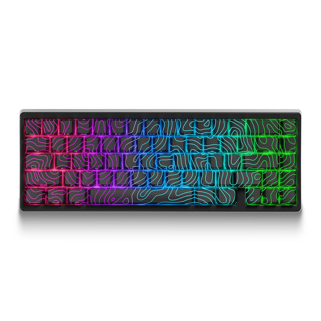 XVX M67 JadeStone VIA Tri-Mode Mechanical Keyboard with IMD-Tech Keycaps (Interstellar Black)