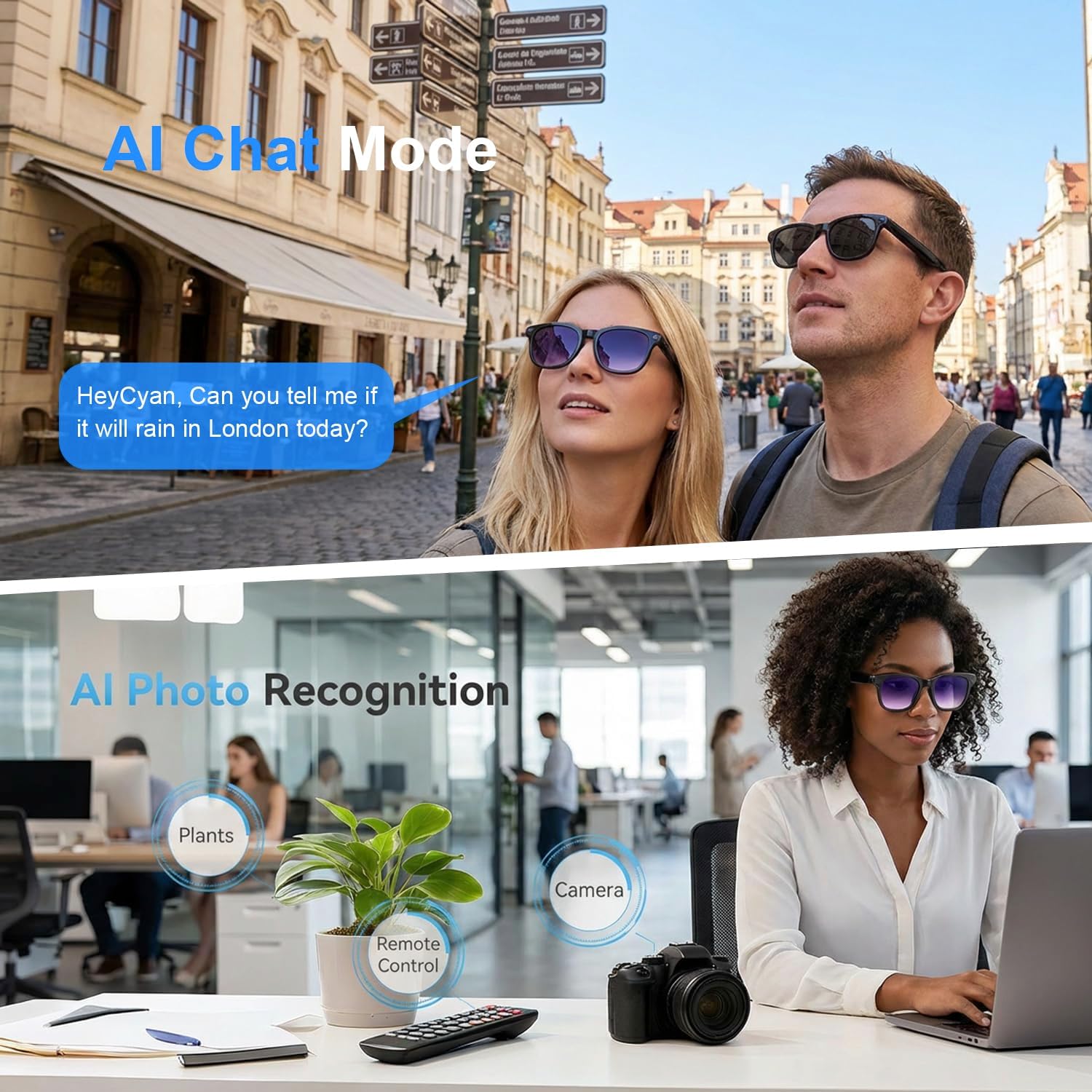 AI Smart Glasses with Camera